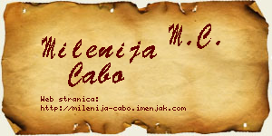 Milenija Cabo vizit kartica